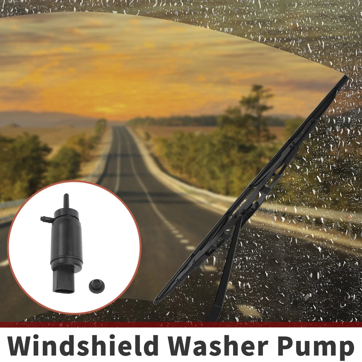 Windshield Washer Pump w/Grommet for Audi A6 (No. 1KD955651B)