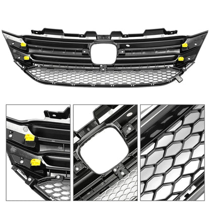 Front Bumper Upper Grille for Honda Pilot (2016–2018) W/Chrome Trim