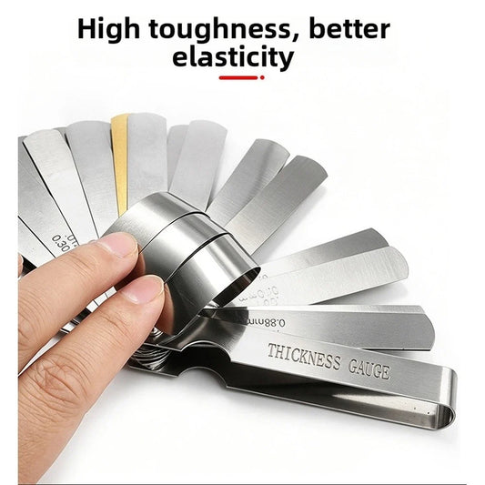 Stainless Steel Bent Feeler Gauge 0.127-0.508mm Set for Precision Measurement