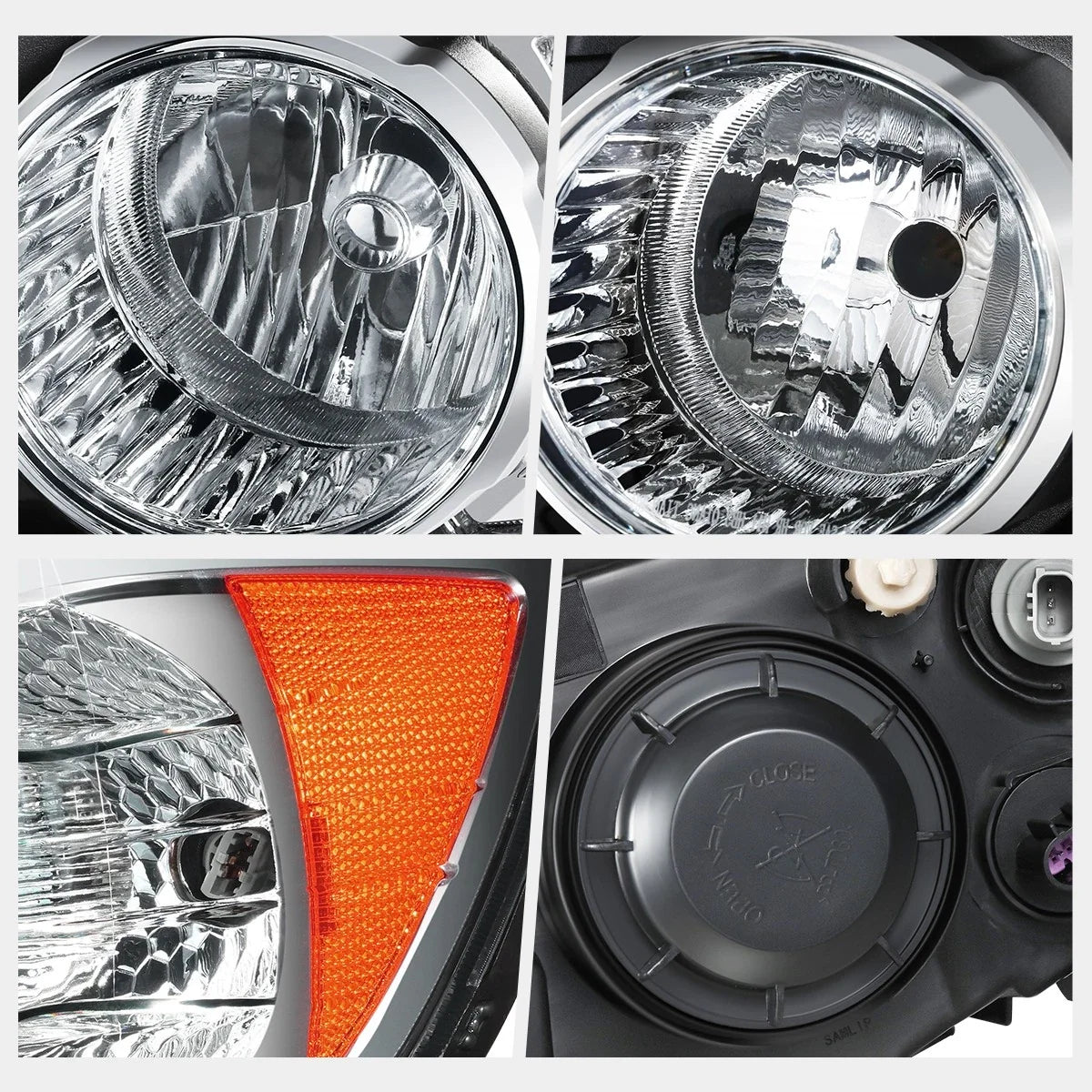 Driver Side Headlight Lamp for 2012-2016 Chevy Sonic with Chrome Bezel