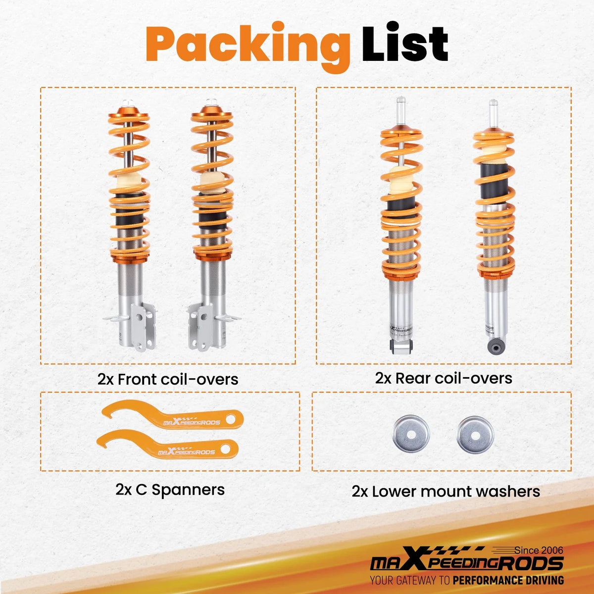 Lowering Coilover Kit for VW Rabbit Jetta MK1 Pick-Up 1975-1984