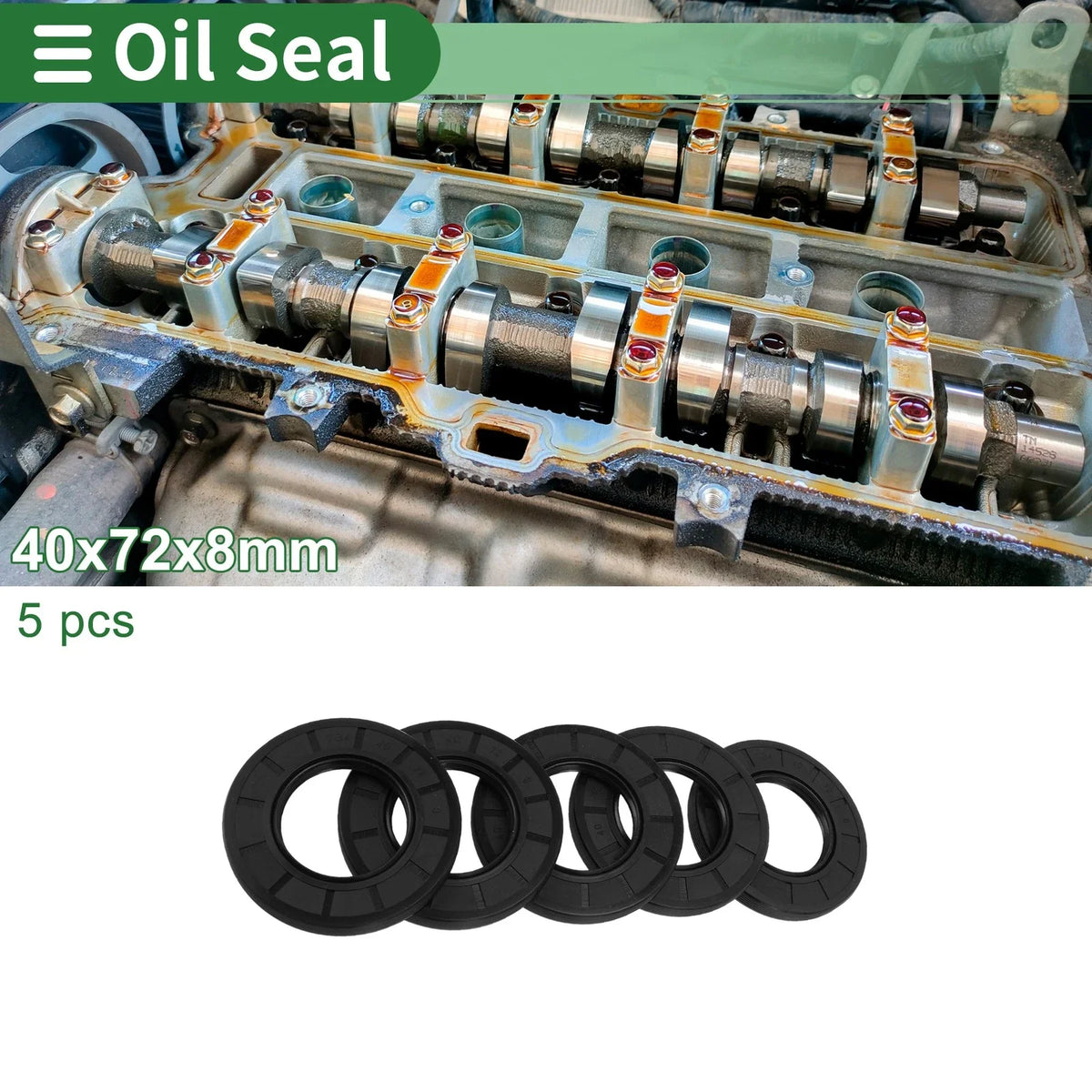 Oil Seal   - NBR Rubber 40x72x8mm High Pressure
