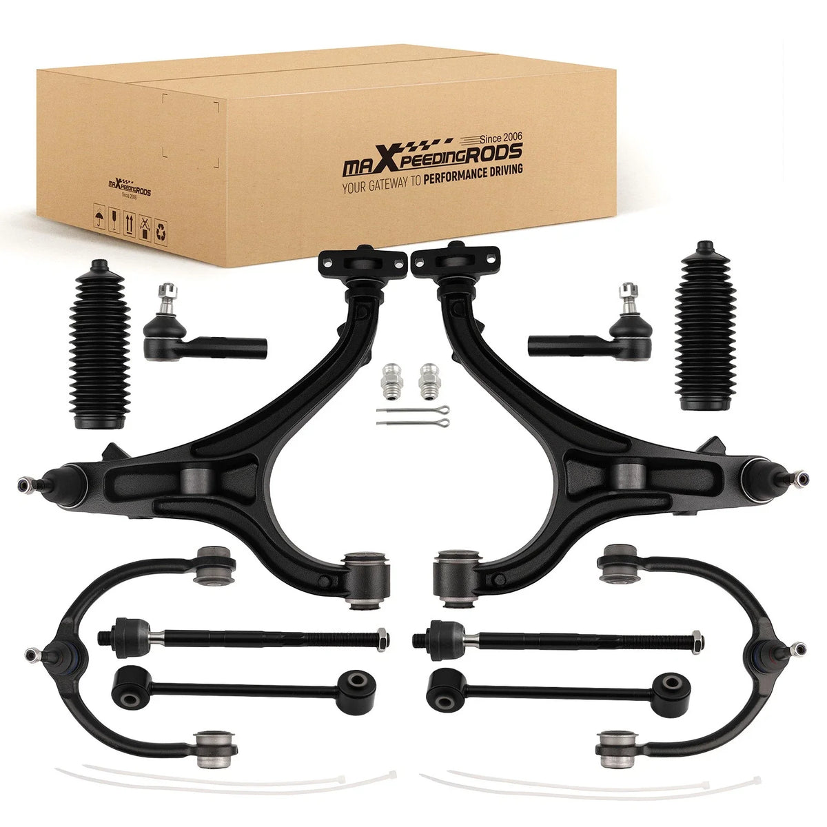Front Upper Lower Control Arms Suspension Kit for Jeep Grand Cherokee 2005-2010