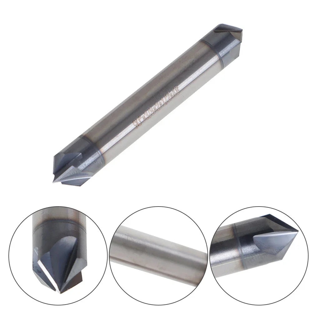 Carbide Chamfer Mill 3/8" Tialn Coated, 4 Flute Design
