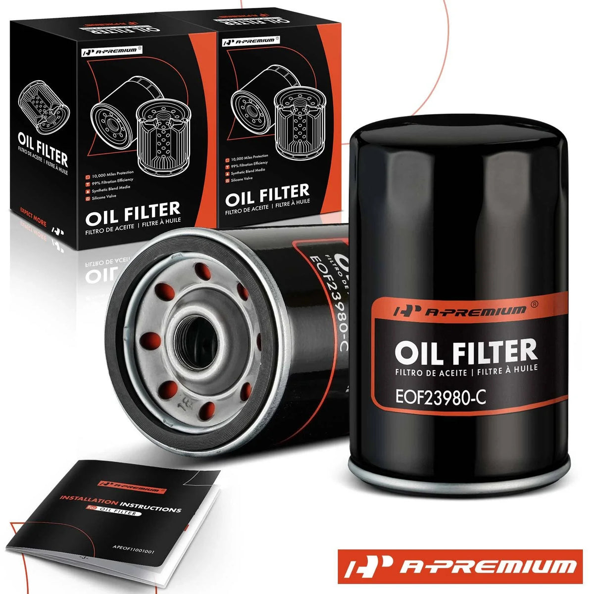 2X Engine Oil Filter for GMC Sierra 1500 (1999–2002) Yukon (1992–2000)