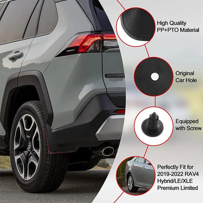 Front & Rear Molded Mud Flaps for Toyota RAV4 (2019-2022)