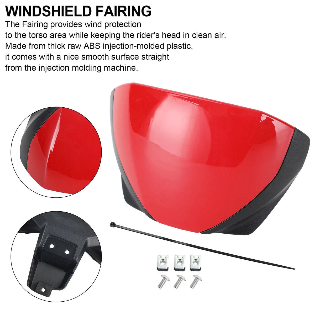 Windshield Fairing Deflector for Triumph Trident 660 (2021–Present) Red T