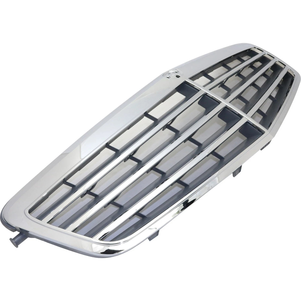 Grille for Mercedes Benz E350 E550 (2010–2013) Chrome Shell Gray Insert