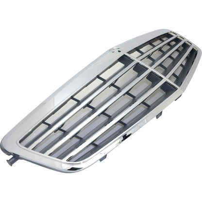 Grille for Mercedes Benz E350 E550 (2010–2013) Chrome Shell Gray Insert