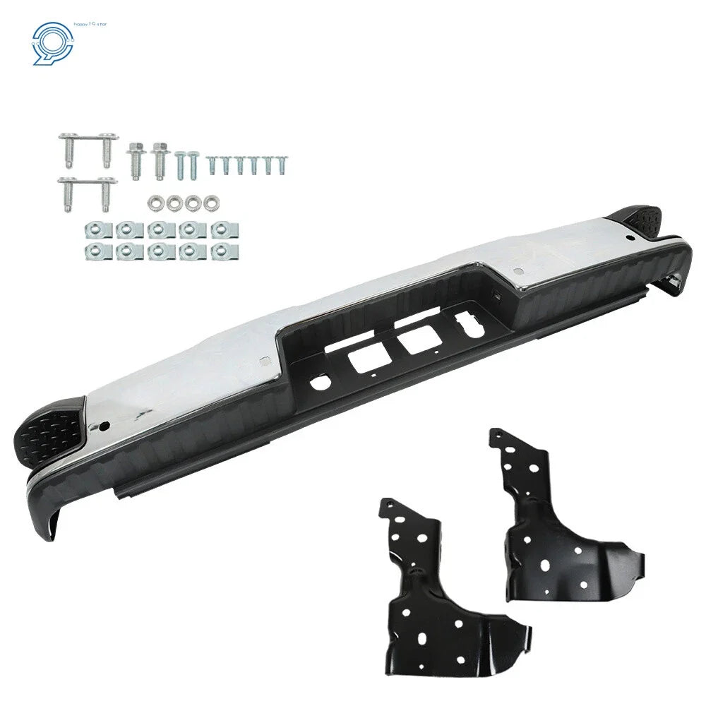 Chrome Rear Step Bumper for 2014-2018 GMC Sierra 1500