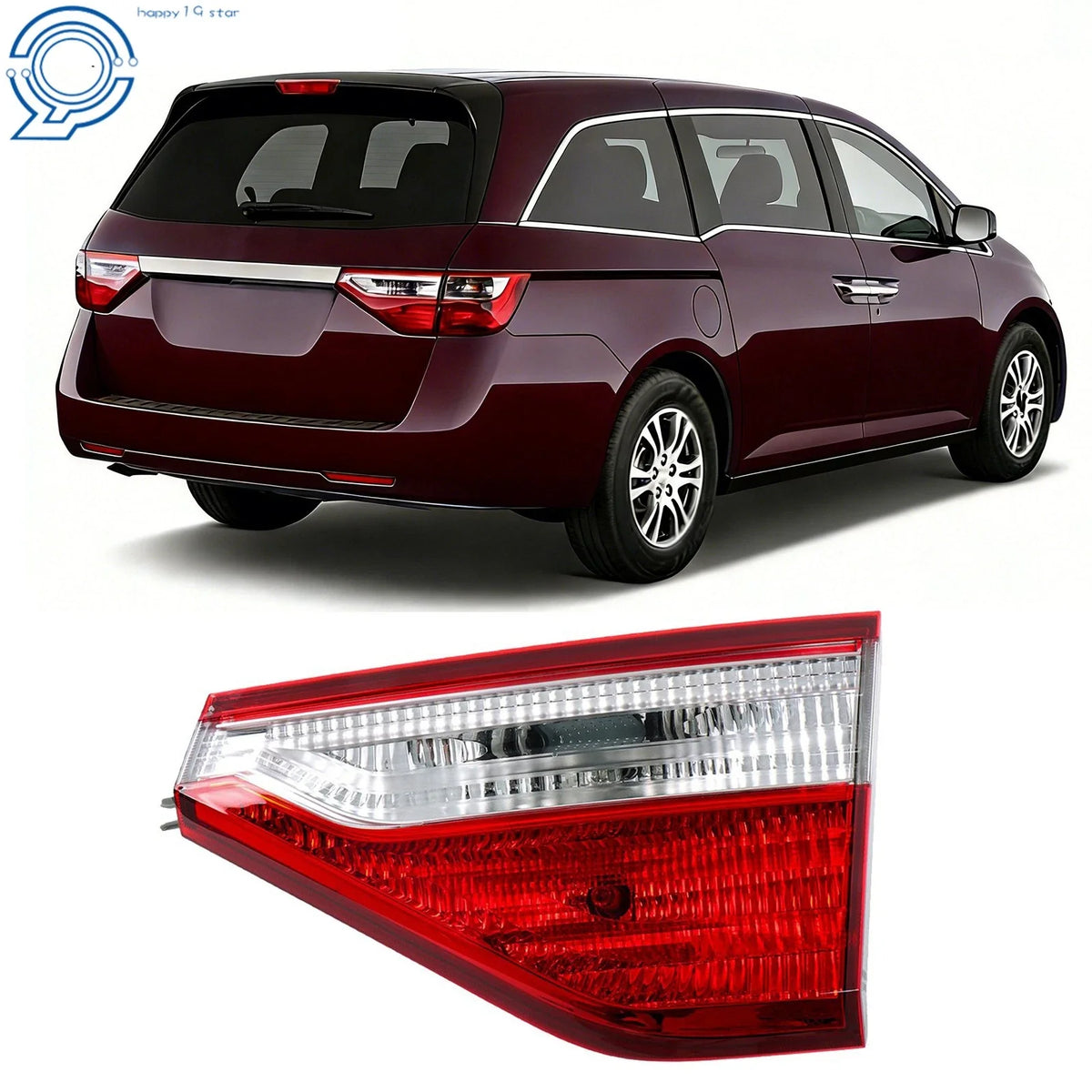 Inner Tail Light Lamp Assembly Right for Honda Odyssey (2011–2013) Halogen