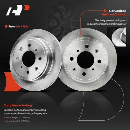 Front and Rear Disc Brake Rotors for 1999-2000 Honda Civic