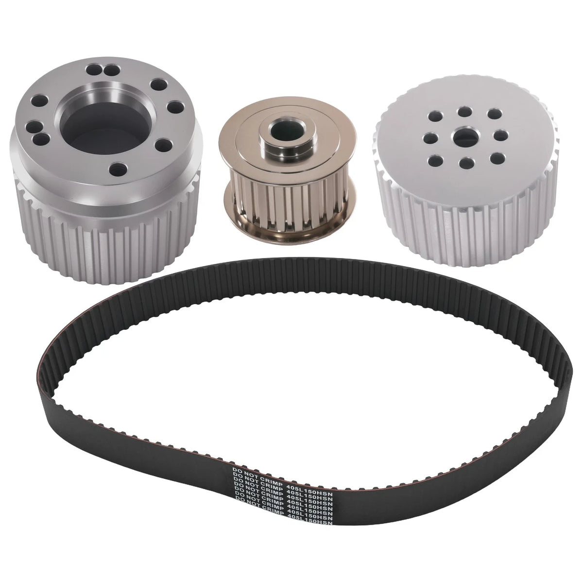 Billet Aluminum Gilmer Belt Drive Pulley Kit for 400 SBC Chevy (1969-1986)