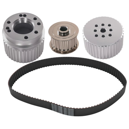Billet Aluminum Gilmer Belt Drive Pulley Kit for 400 SBC Chevy (1969-1986)