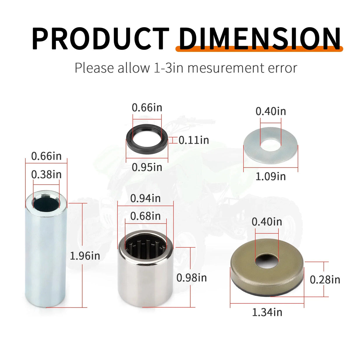 Lower A-Arm Bearing Bushing Seal Kit for Suzuki Quadsport Z400 03-14