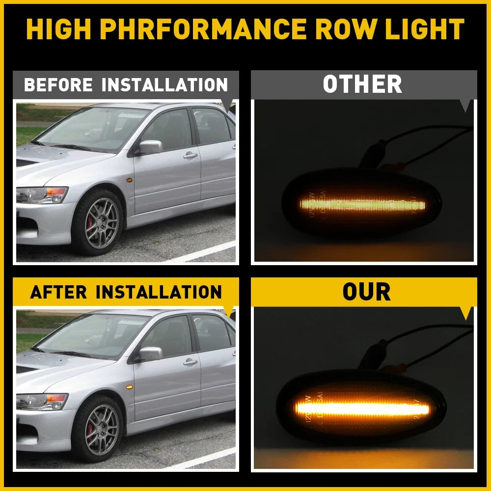 4pc LED Smoke Turn Signal Lights for Mitsubishi Lancer Outlander
