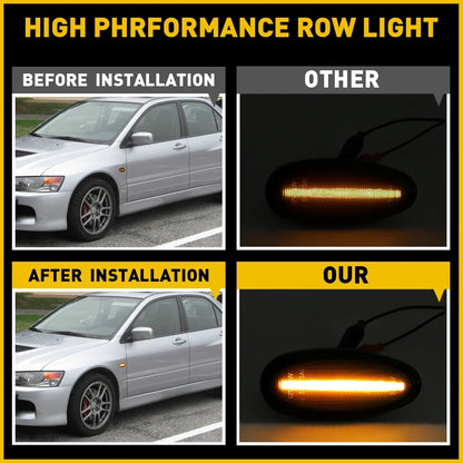 4pc LED Smoke Turn Signal Lights for Mitsubishi Lancer Outlander