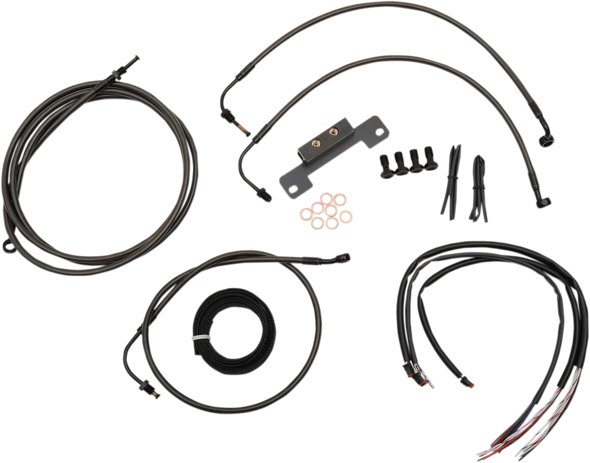 Complete Midnight Braided Cable Kit for Harley Davidson (2014–2015)