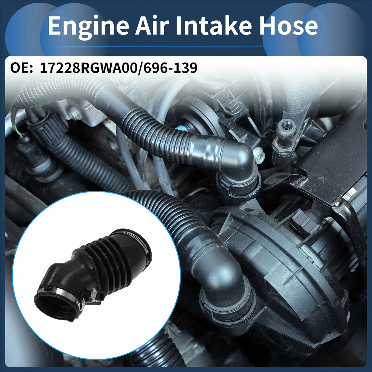 Engine Air Intake Hose for Honda Odyssey (X-L Touring) (No. 17228RGWA00) Rubber