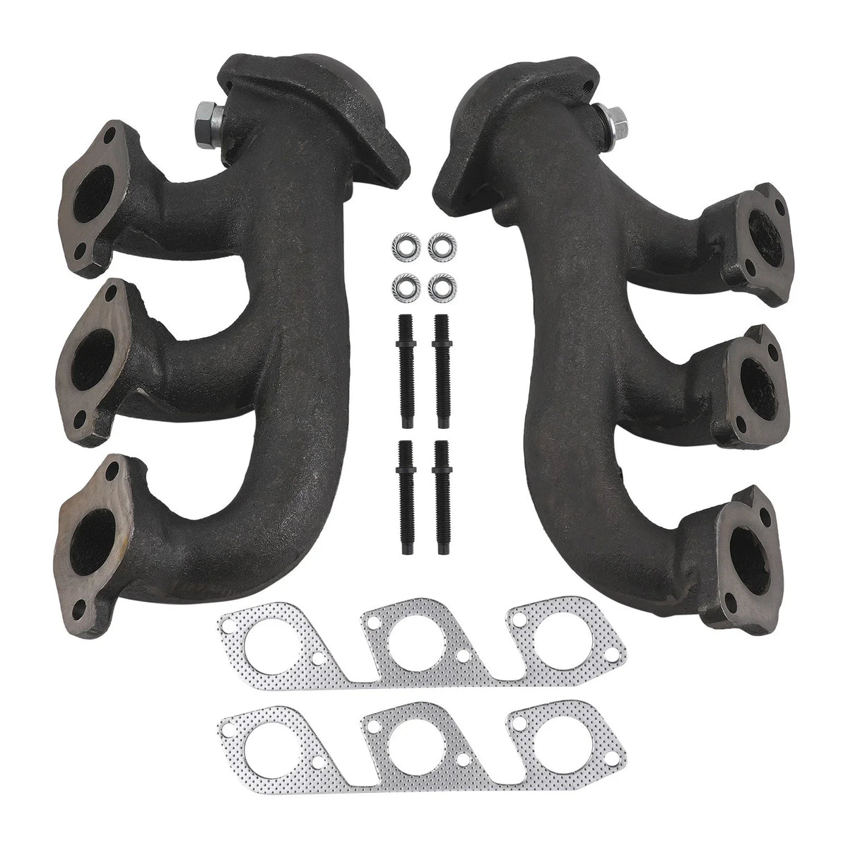 Pair Cast Iron Exhaust Manifold for Ford E-150 V6 4.2L 5.4L V8 (2003)
