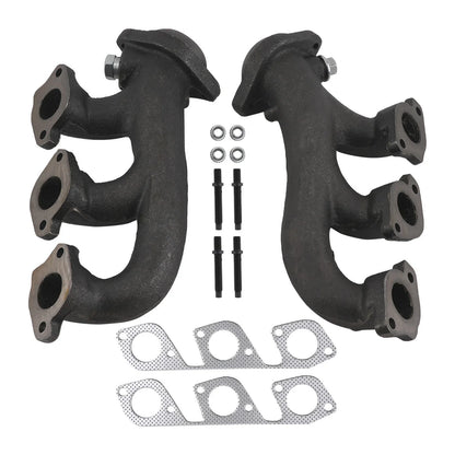 Pair Cast Iron Exhaust Manifold for Ford E-150 V6 4.2L 5.4L V8 (2003)