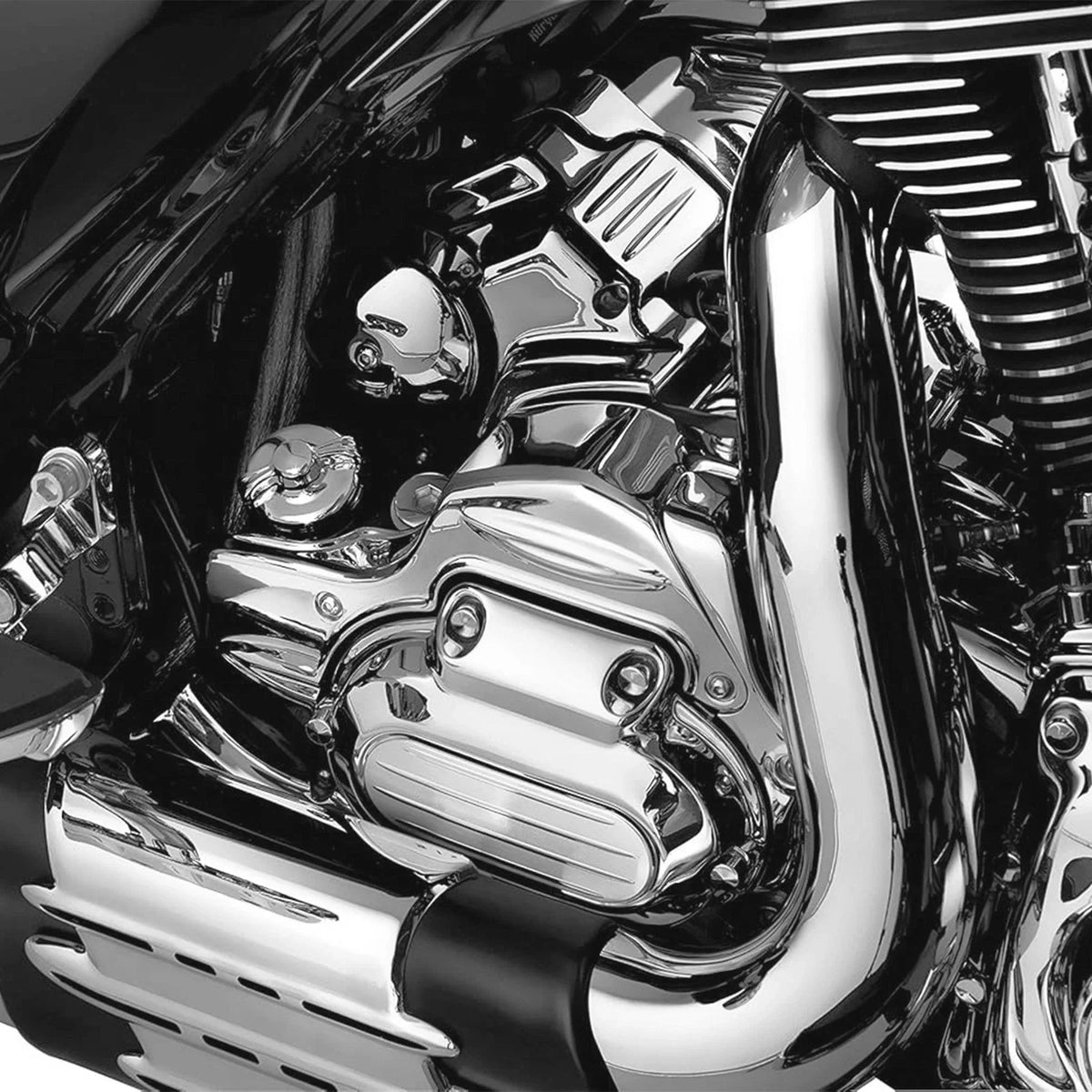 Chrome Starter Cover for Harley Touring Road King Street Electra Glide (2007–2016)