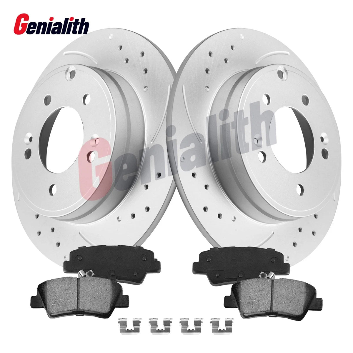 Rear Brake Pads and Disc Rotors Set for Hyundai Sonata/Kia Optima 2012-2017