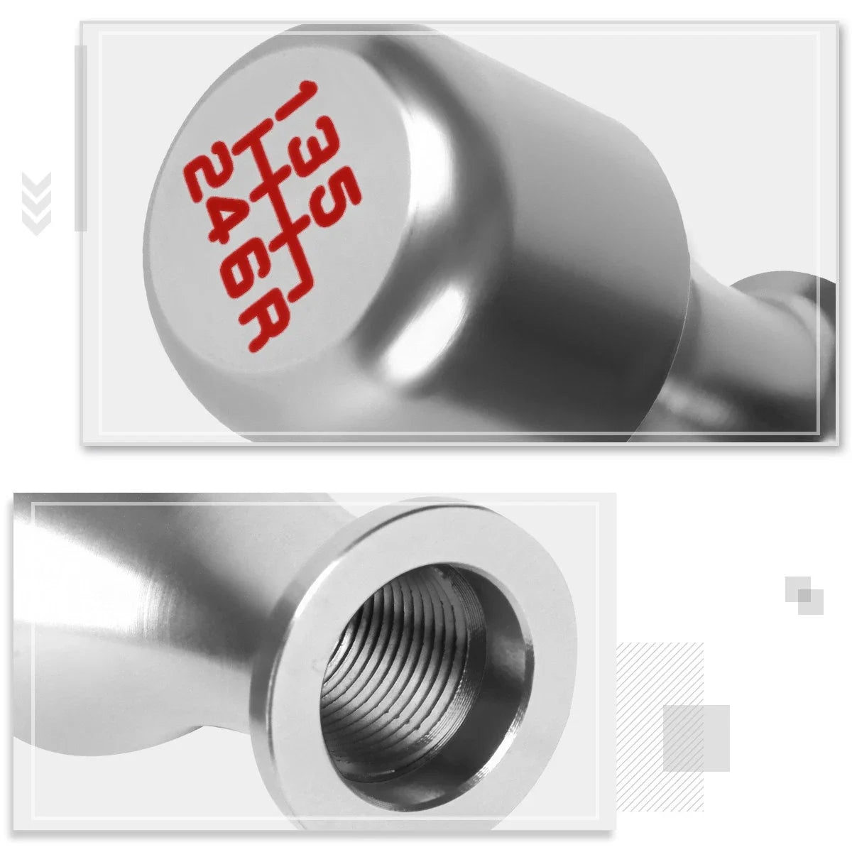 6-Speed Manual Shift Knob - J2 Aluminum (Universal Fitment)