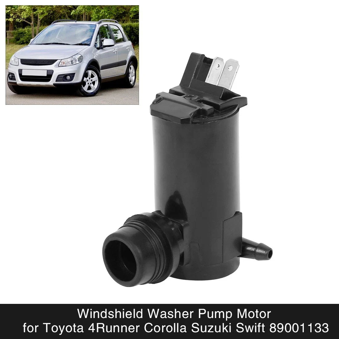 Windshield Washer Pump Motor for Toyota 4Runner, Corolla (1990–2023) 89001133