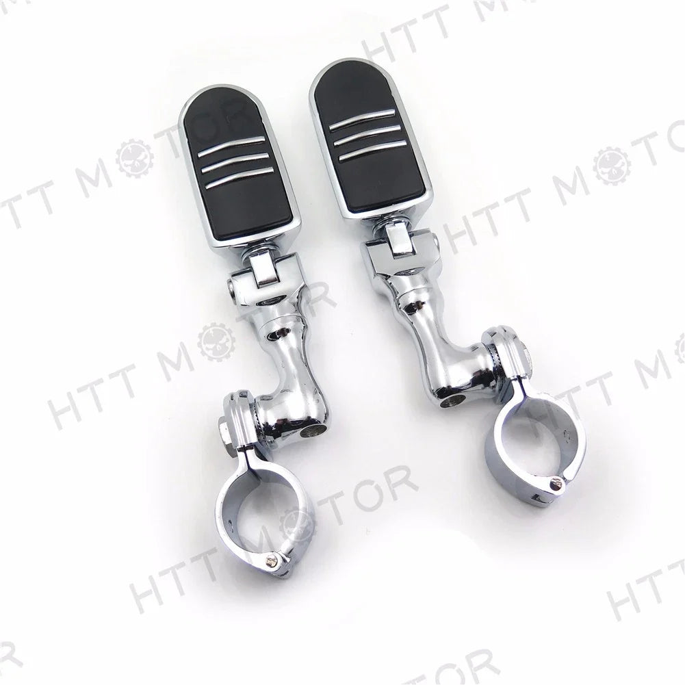 Chrome Adjustable Foot Pegs for Suzuki & Triumph Rocket 1.5