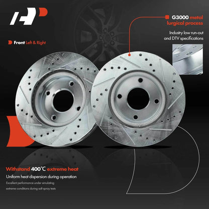 Front Brake Rotors (Drilled) for Nissan Sentra & Versa 2007-2012