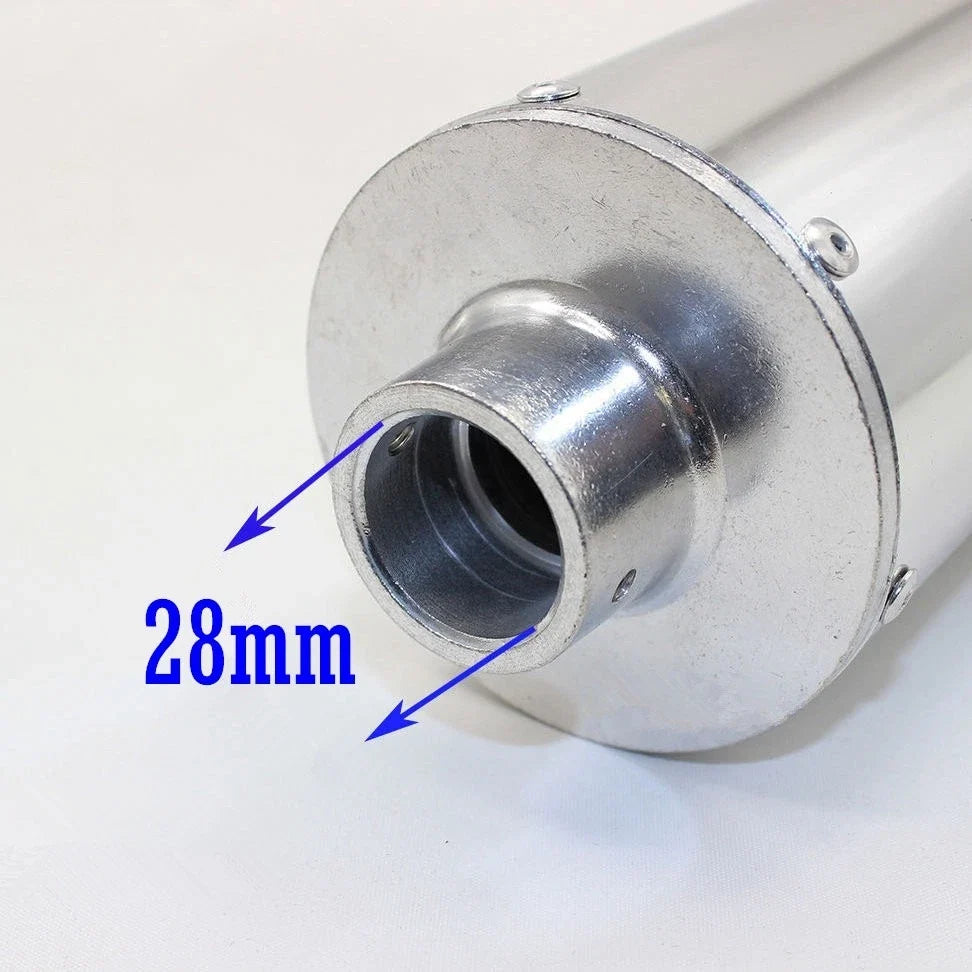 28mm CNC Alloy Exhaust Muffler + Clamps for 125cc 140cc 150cc PIT Trail Dirt Bike