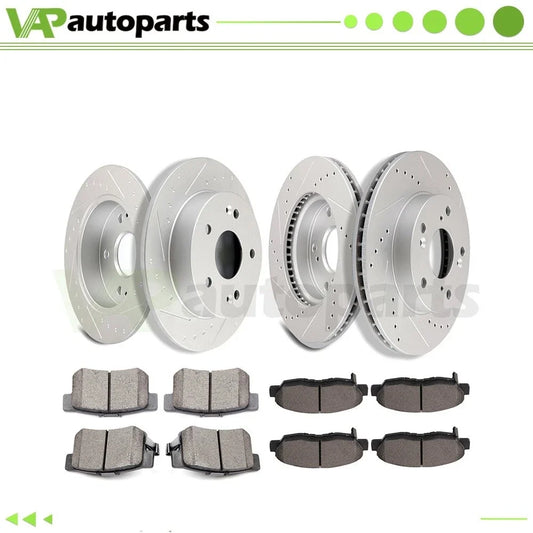 Brake Pads and Rotors Set for Honda Civic EX 2012 (1.8L, Drilled)