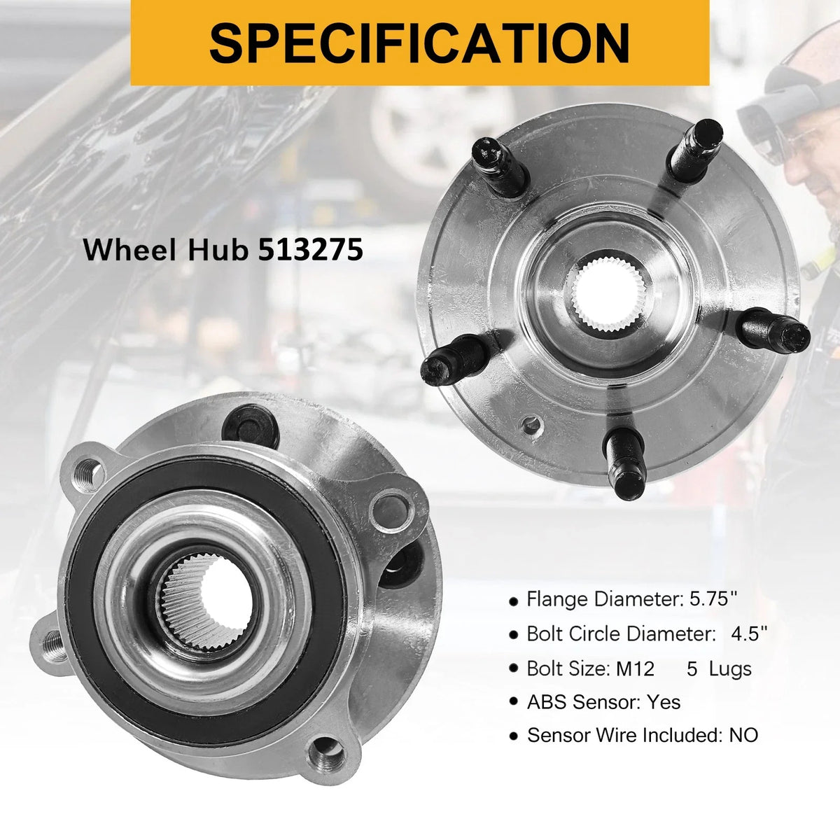 Hub Bearings Set for Ford Taurus Flex Lincoln MKS MKT Front 2013-2019