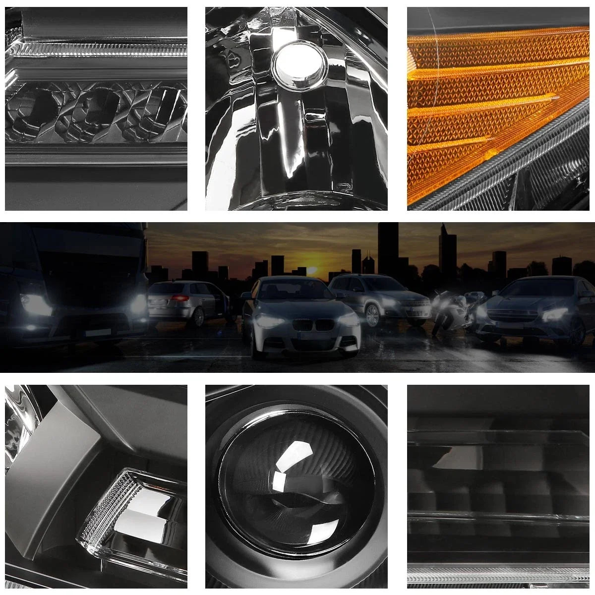 Black Housing Projector Headlight for RAV4 (2013-2015) - Amber Side