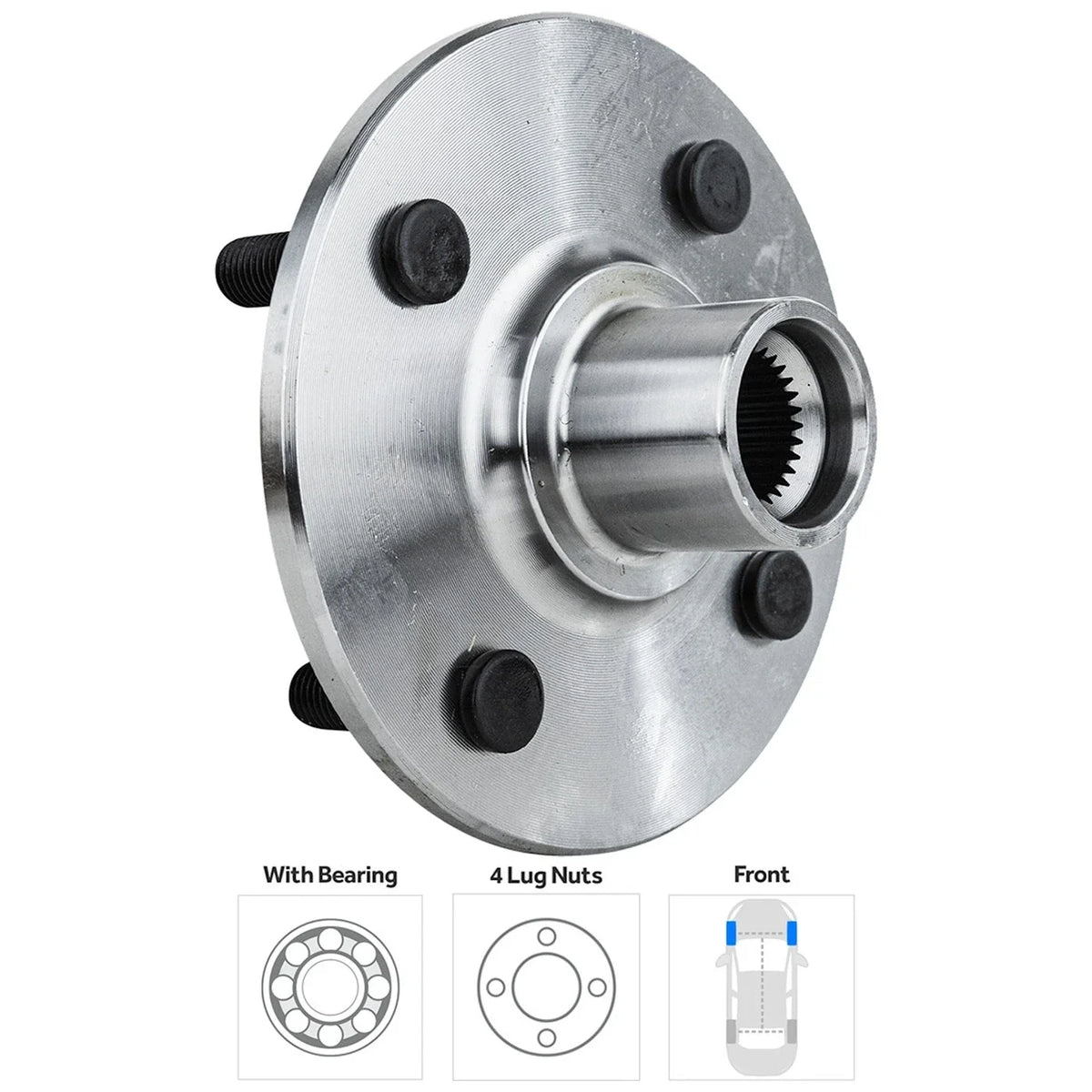 Set of 2 Wheel Hubs for Make Model