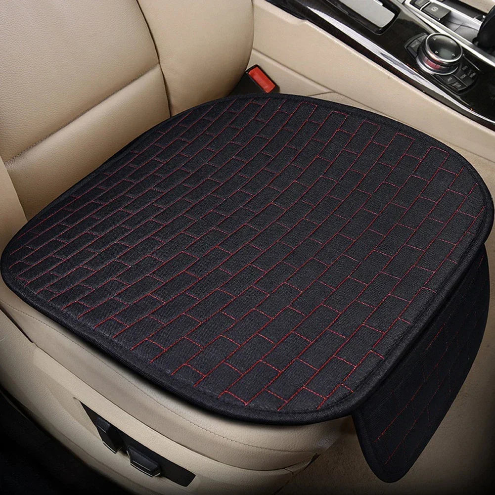 Front Seat Covers for Cars - Universal Fit Black Protective Mat