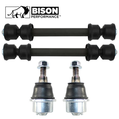 4-Piece Lower Ball Joint & Front Sway Bar Link Kit for Chevy GMC