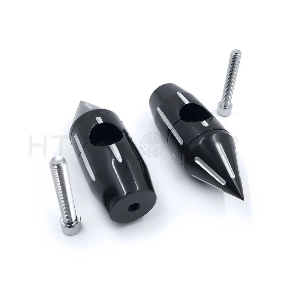 Handlebar Risers 2 1/4" Black Spike for Harley Sportster Dyna Softail