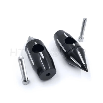 Handlebar Risers 2 1/4" Black Spike for Harley Sportster Dyna Softail