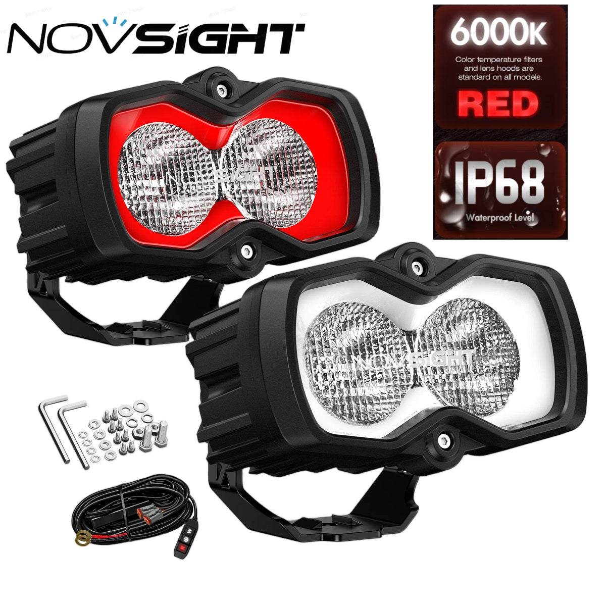 LED Pod Work Lights 4.5" for Jeep SUV (Set of 2)