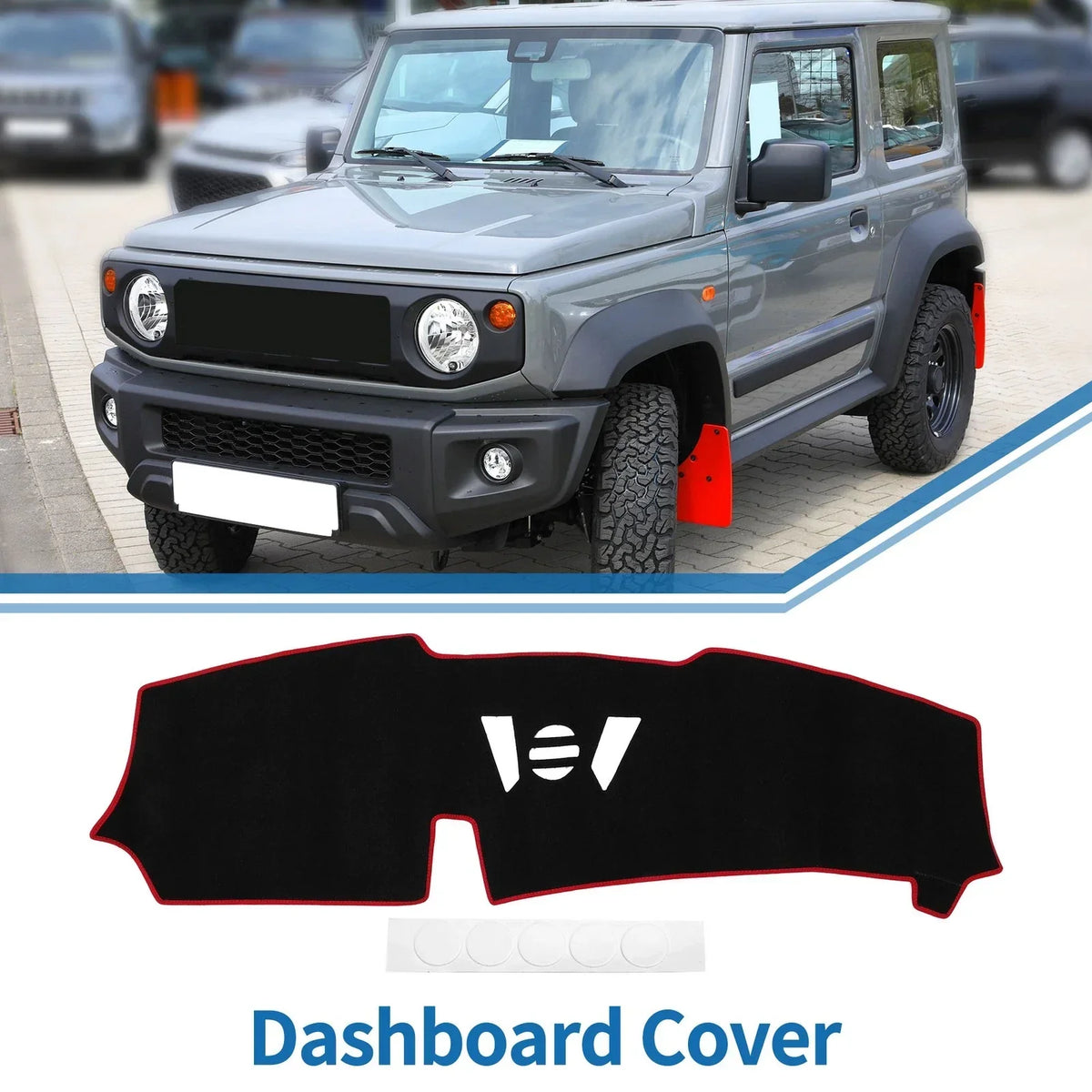 Sun Protector Dashboard Mat for BMW X5 Black Red (2023-2024)