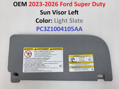 Sun Visor Left Side for Ford Super Duty 2023–2026 PC3Z1004105AA