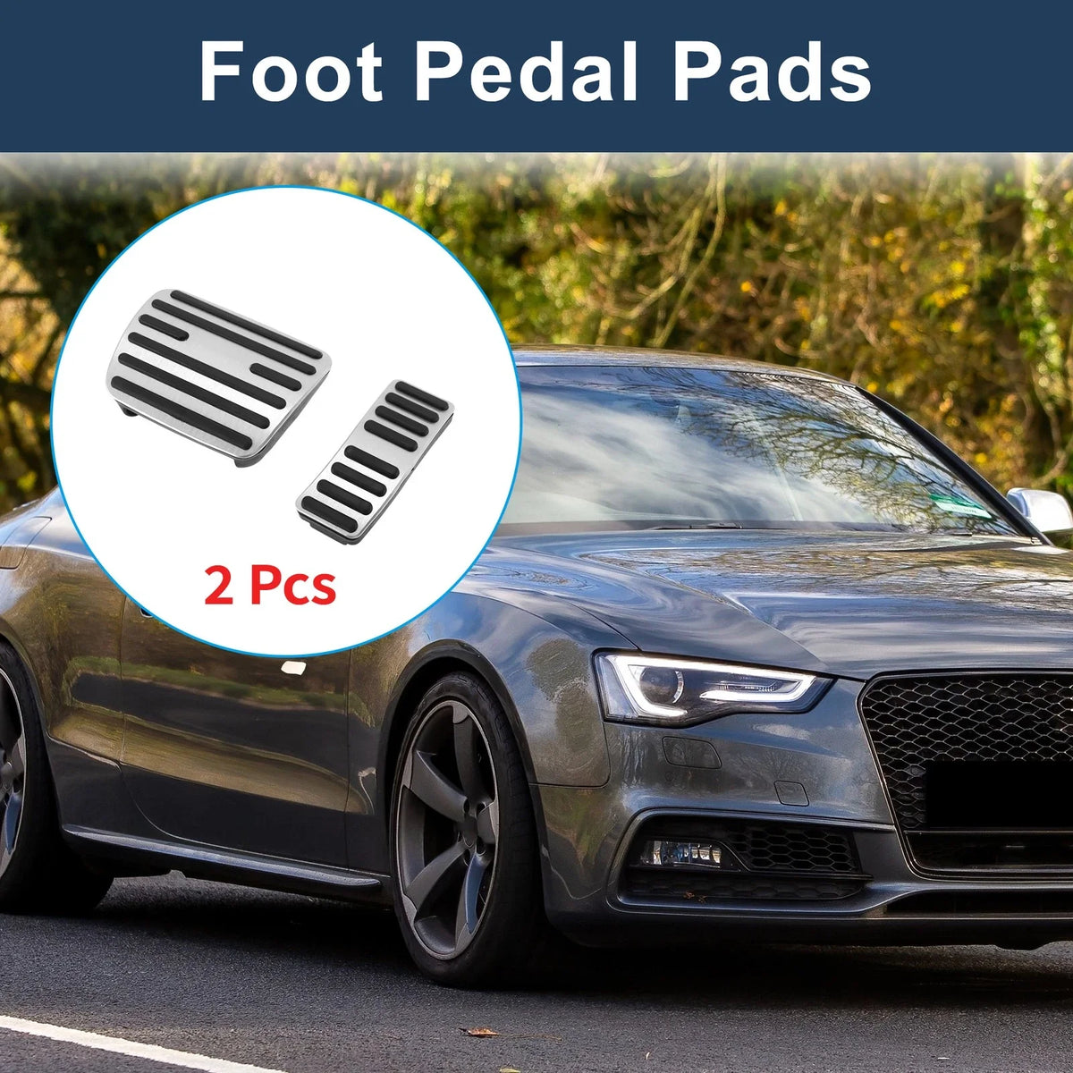 2X Automatic Foot Accelerator Pedal Covers for Audi A4 A5 A6 Q5 (2014–2020)