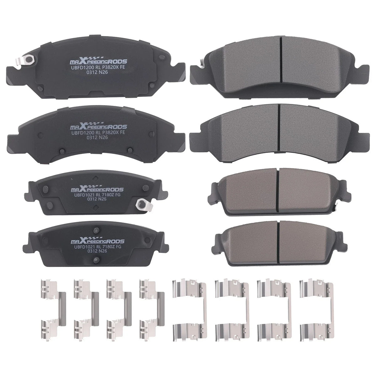 8pcs Disc Brake Pads for GMC Sierra 1500/Chevy Silverado (2007–2013)
