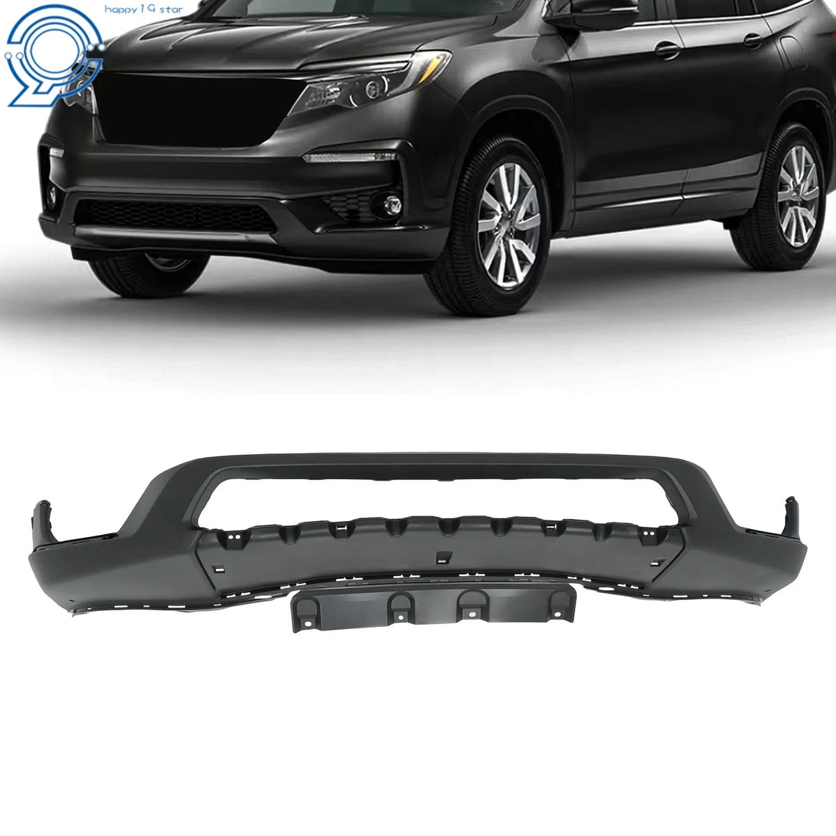 Front Lower Bumper Cover for Honda Pilot (2019–2022) Textured Black