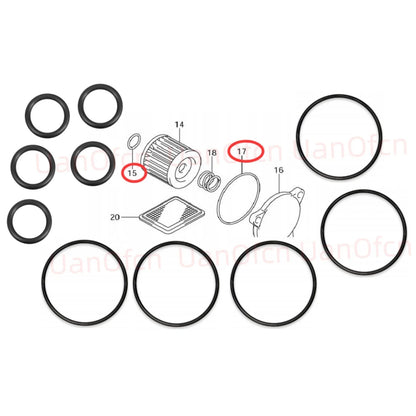 5pcs Oil Change O Ring Set for Suzuki (Part No. 09280-54001)