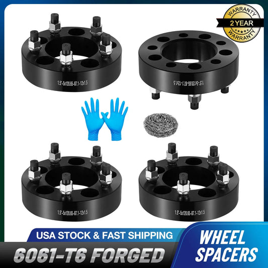 Set of 4 Wheel Spacers 1.5" 5x4.75 M12x1.5 for Chevy S10 (1982–2004)
