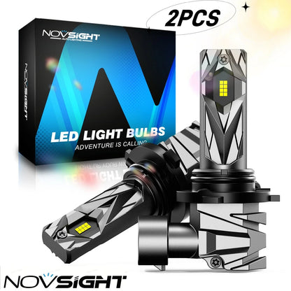 2pc 9006 LED Headlight Bulbs for NOVSIGHT - 60W, 6500K, 16000LM