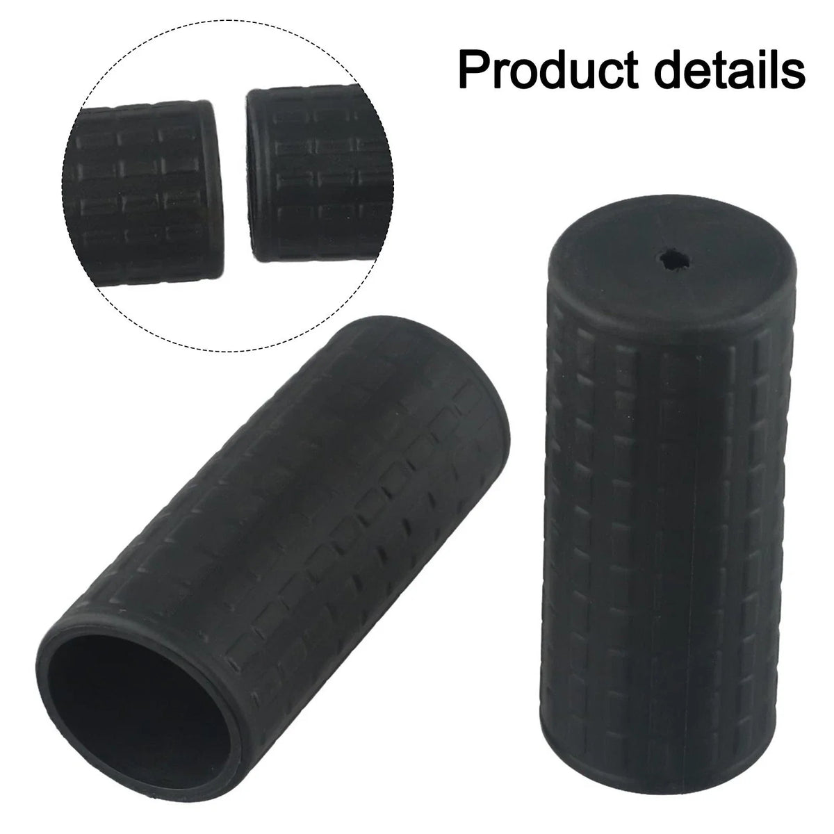 2Pcs Rubber Handles for 122x42mm